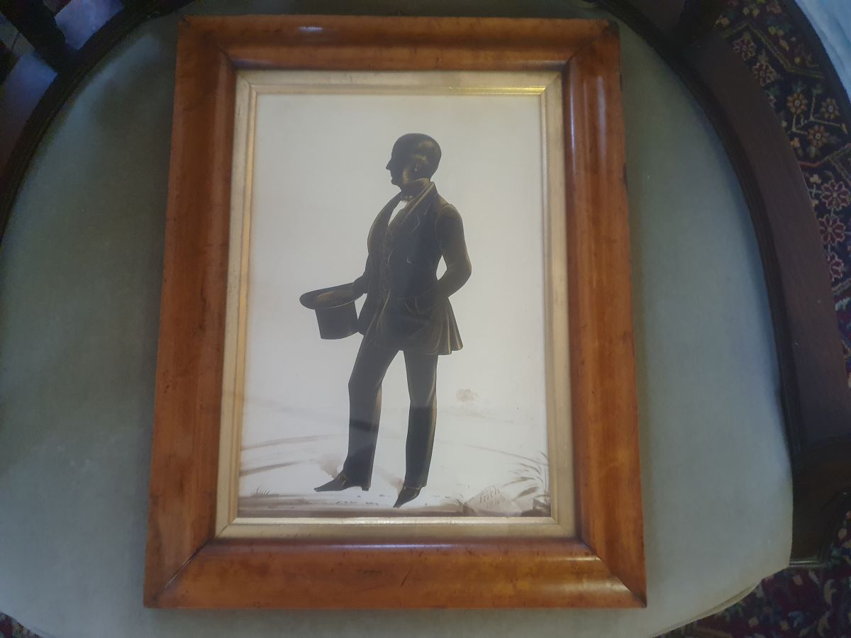 Regency Painted Silhouette Of Gentleman, Signed Frederick Frith 1846